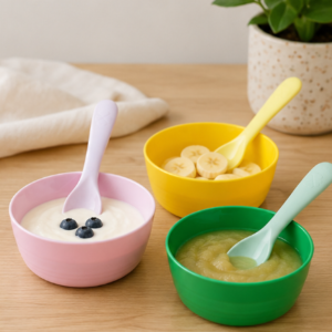 Lot de Bols et Cuillères Multicolores – Ensemble Pratique pour Repas, Desserts et Céréales